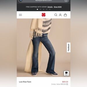 Luck Brand low rise flare jeans
